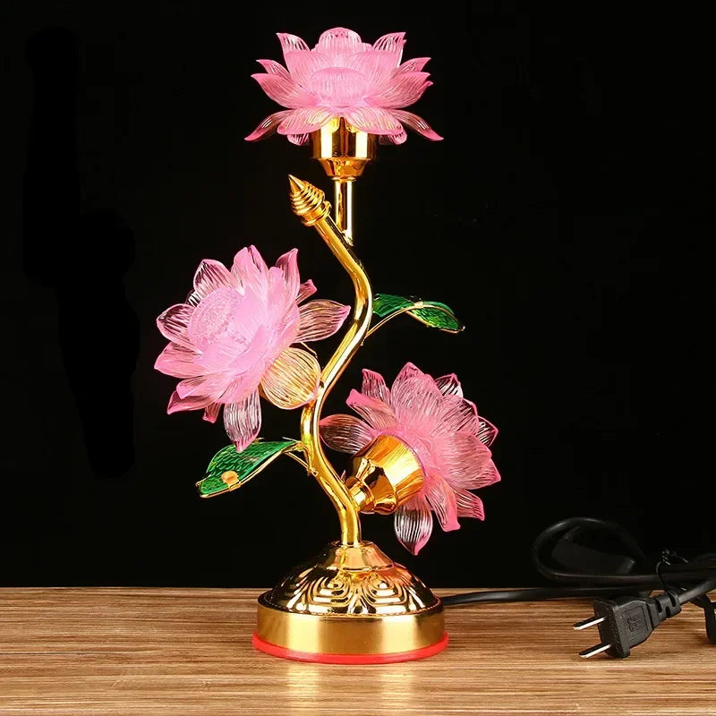 1 Pc Buddha Lotus Simulated Candlestick  Buddhist Hall and Buddhist  Utensils Living Room Home Decor Feng Shui Decoration