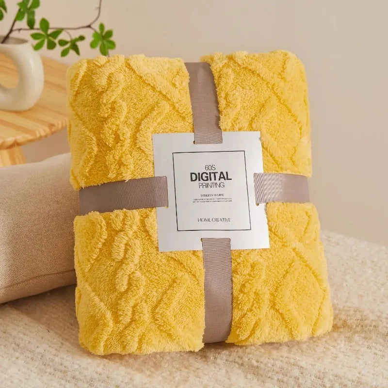Jagdambe Coral Fleece Plush Blankets Winter Soft Warm Sofa Cover Throw Newborn Wrap Kids Bedspread Travel Thick Blanket