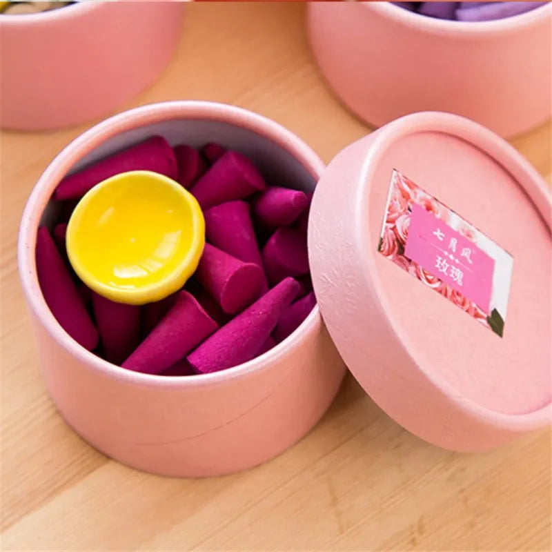 40Pcs/Box Bullet Head Backflow  Incense Cones  Aromatherapy Regulating Emotion Use In The Home Office Teahouse Yoga