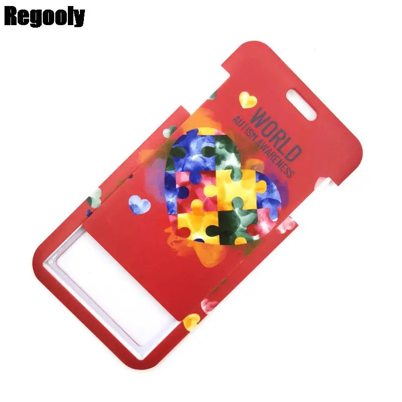 Autism Pattern Anime Lanyard Badge Holder ID Card Lanyards Mobile Phone Rope Key Lanyard Neck Straps Keychain Key Ring