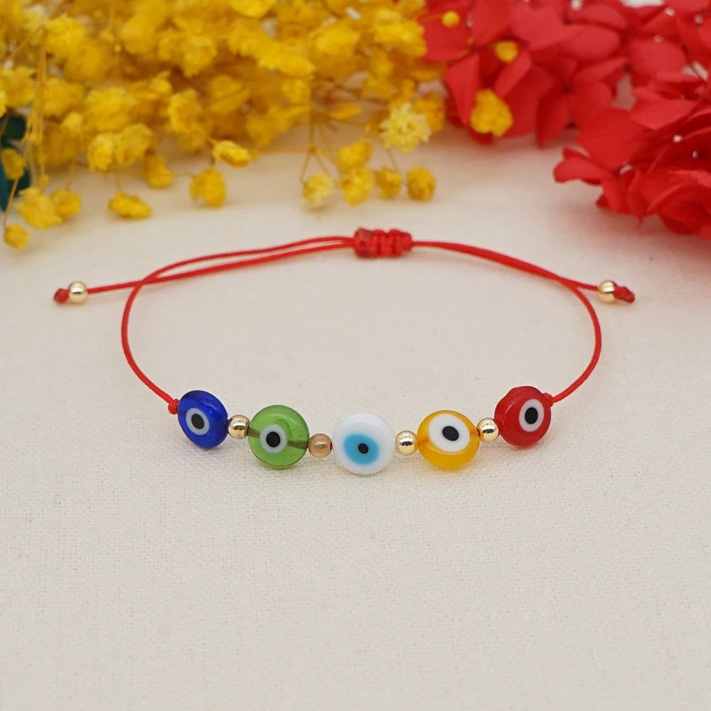 GO2BOHO New Turkish Evil Eye Beads Bracelet Handmade Trendy Friendship Bracelets for Women