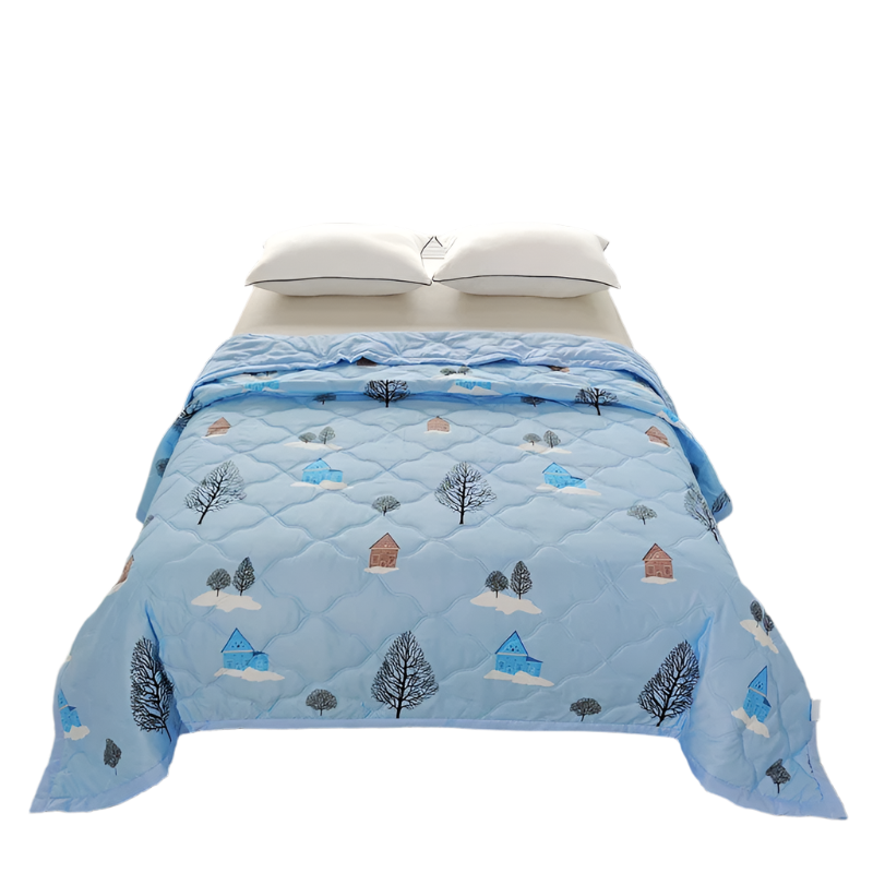 Hemasa Quilted summer single double bed light Printed quilt core Air conditioning quilting twin queen size duvet Thin plaid comforter