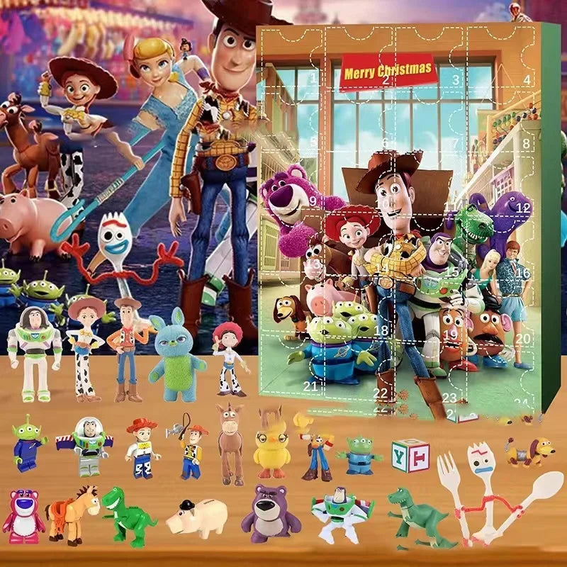 Tejesa Advent Calendar Cartoon Doll Christmas Decorative Gifts New Year 24 Days Countdown Surprise Blind Box