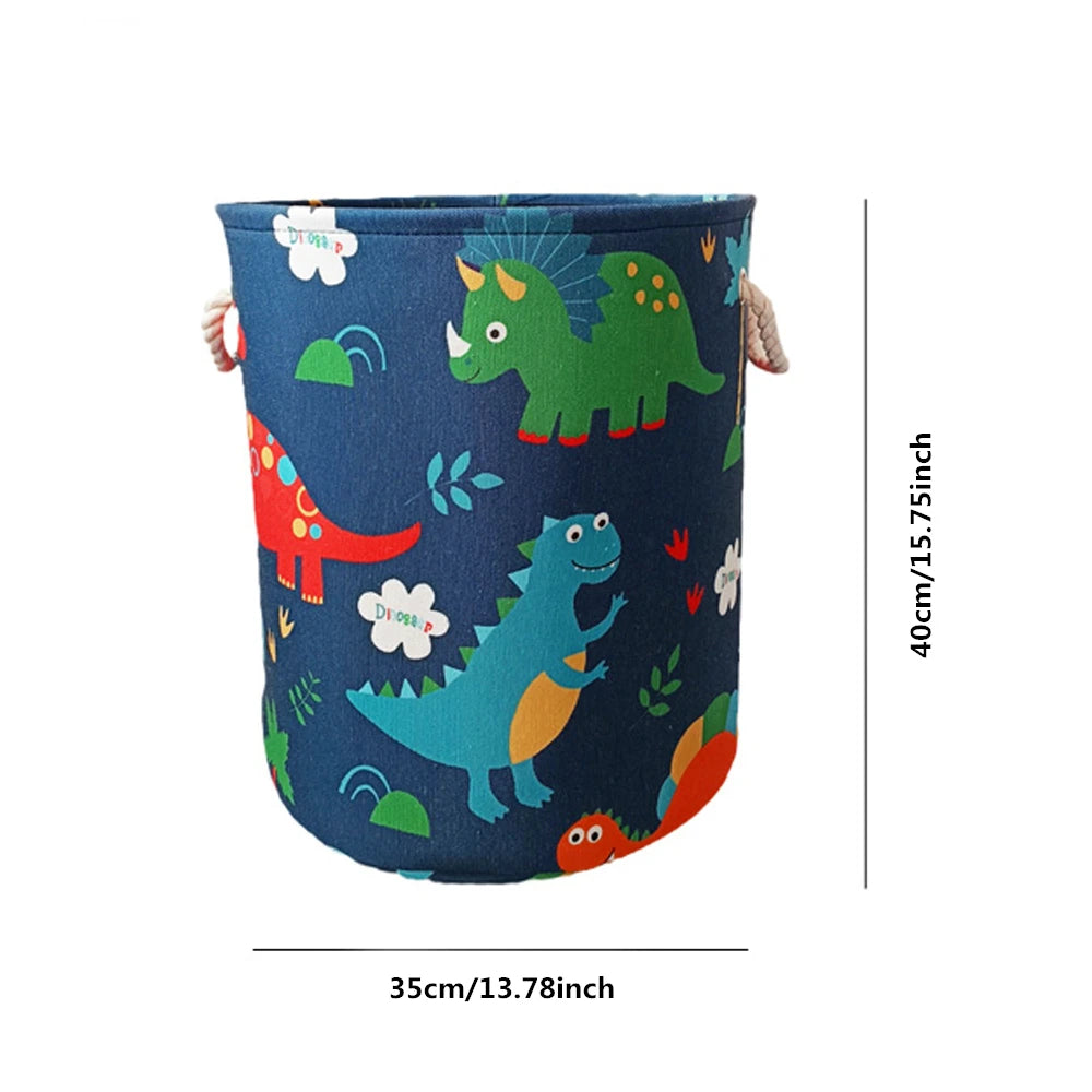 Hemasa Dinosaur Storage Basket Foldable Laundry Basket Toy Clothes Storage Hamper Organizer Storage Box for Bathroom Bedroom Nursery