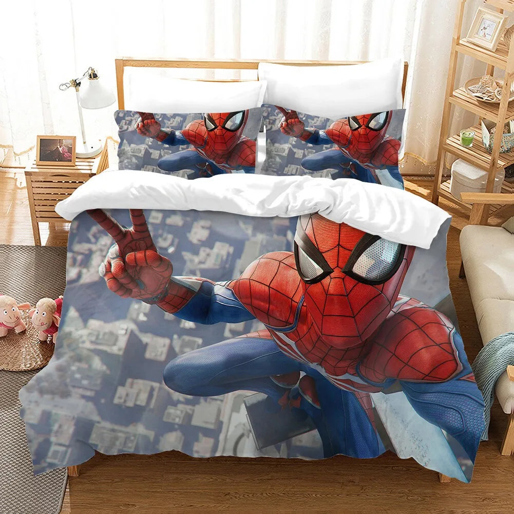 Super Marvel Ultimate Spiderman Bedding Set,Single Twin Full Queen King Size,Baby Cartoon Bed Set Kid Bedroom Bedding Sets