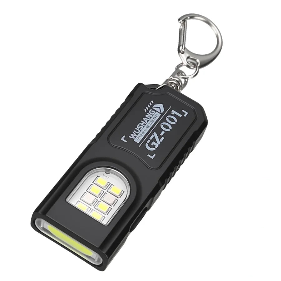 Hemasa LED COB Mini Flashlight USB Rechargeable Mini Torch Portable Working Light With Magnet Outdoor Emergency Hiking Fishing Lantern