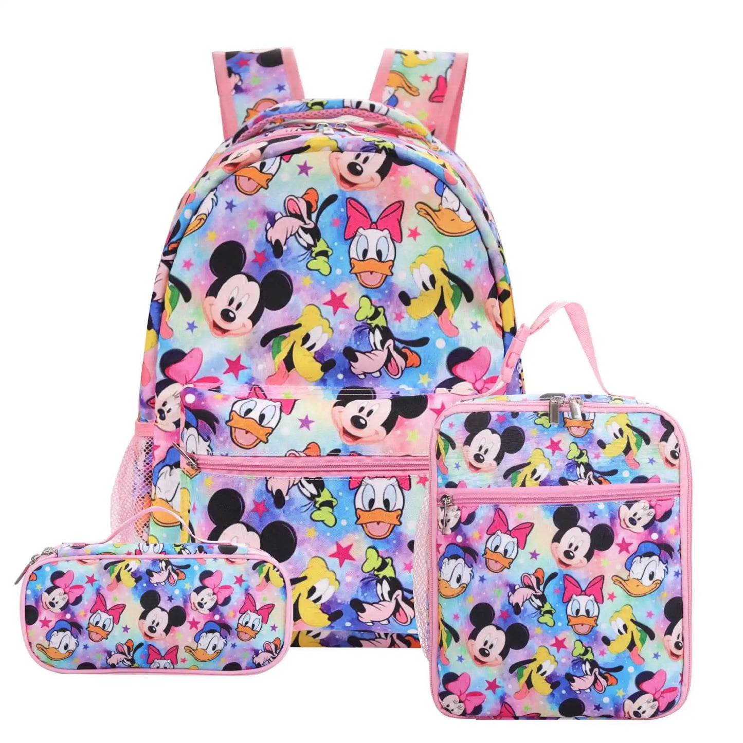 Disney Mickey Minnie New Girls' School Bag Luxury Brand Cartoon Cute Girls' Backpack Large Capacity Fashion Children's Backpack