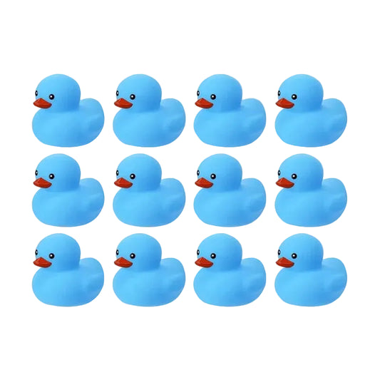 Tejesa 6/12/24/48PC  Blue Rubber Ducks/ Mini Duck Set Toys /Squeaky Rubber Ducks Cute Float  Duckies for Birthday Party