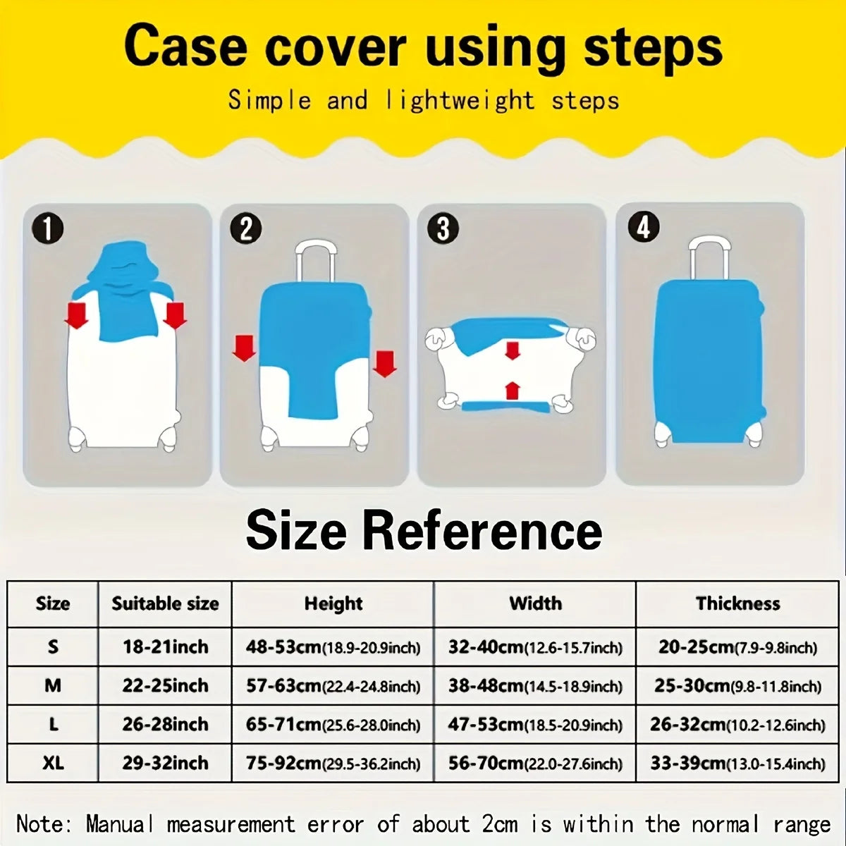 Tejesa Don’t Touch Me Printing  Luggage Cover /Travel Suitcase Protective Cover /Elasticity Dust Covers Suitable for 18-32 Inch Suitcases
