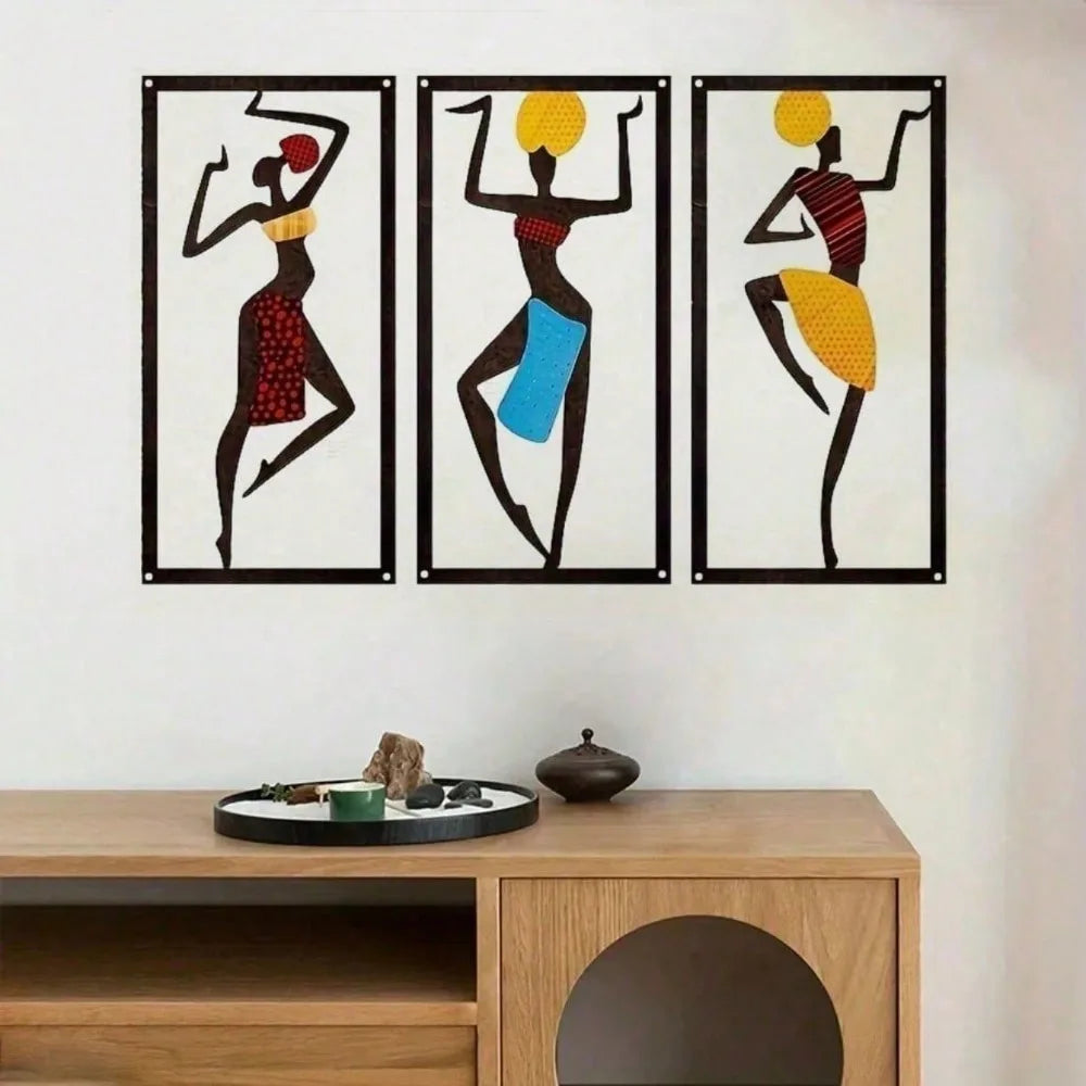 Hemasa Boho Chic Brand Bohemian Macrame Wall Hanging - African Dancer Sculpture, Mid-Century Fiber Art For Living Room /Bedroom/ Home