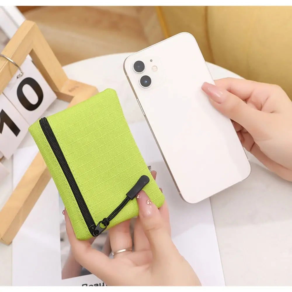 Hemasa  Mini Coin Purse Simple Zipper Kid Storage Pouch/ Money Pocket  Key Bag Women