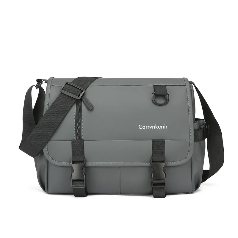 High Quality Soft PU Leather Men's Shoulder Bag Fashion Casual Messenger Bag A4 Book Document Bag Male