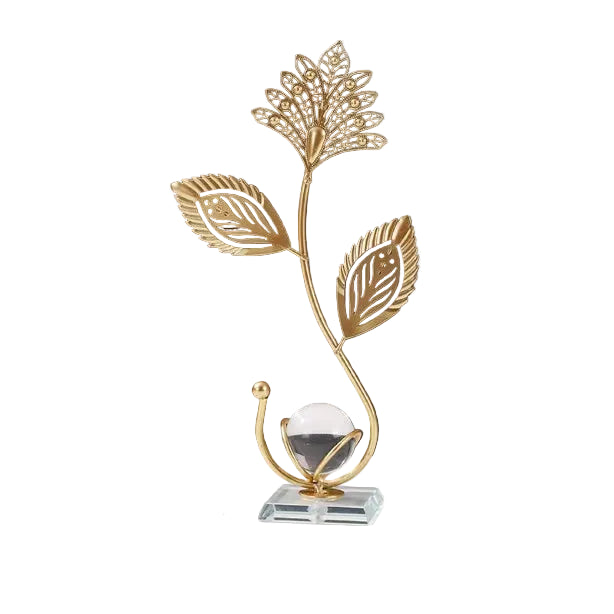 Hemasa Geometric Metal Figurines/ Crystal Ball Model Decorative Crafts/Living Room Desktop Ornaments/ Home Decorati