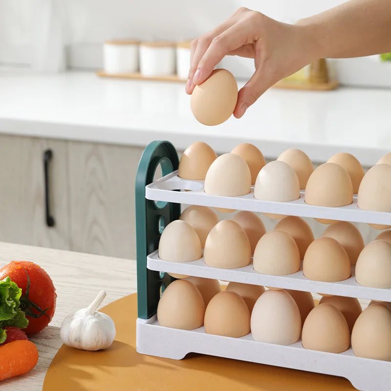 Tejesa Egg Storage Box Side Door of Refrigerator Storage Organizer Kitchen Reversible Special Egg Storage Tray Kitchen Accessories