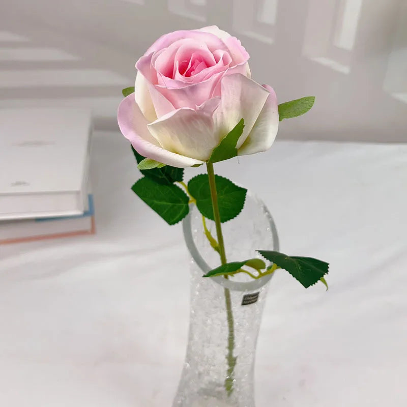 7pc Moisturizing Rose Artifical Flowers Marrige Decor Bride Hand-holding Bouquet Wedding Party Home Fake Roses Flore Arrangement