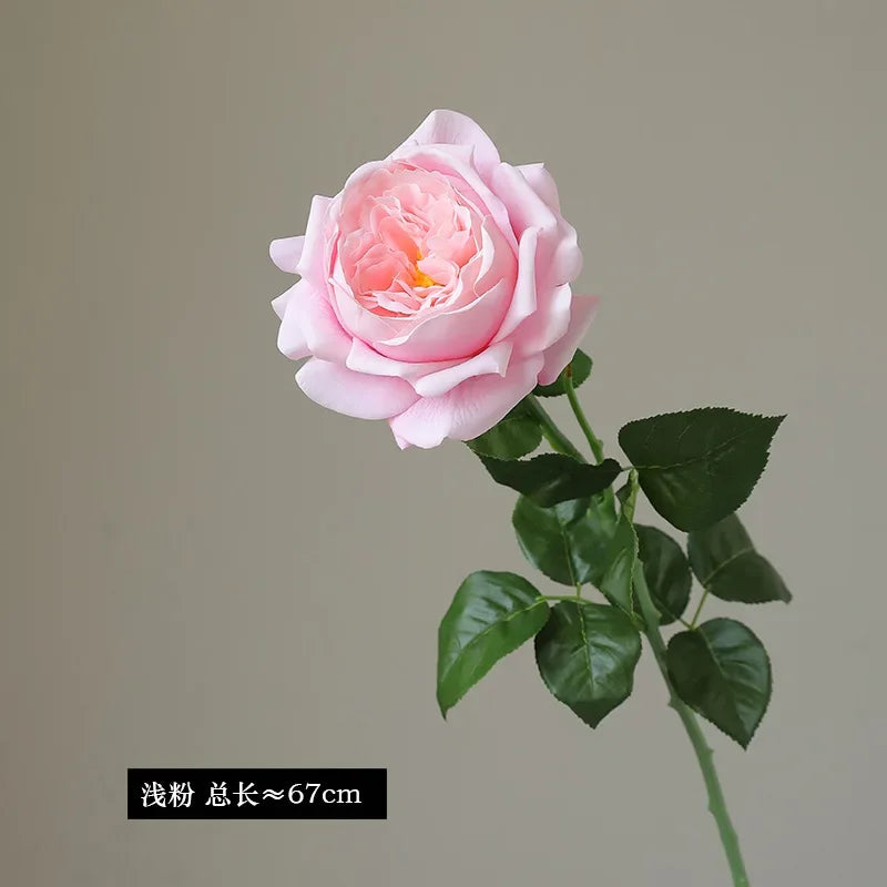 5Pc High-quality Moisturizing Rose Artificial Flowers Real Touch Rose Bridal Bouquet Wedding Decor Indoor Home Party Table Flore