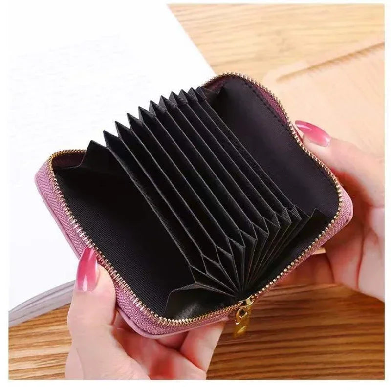Pu Leather Short Wallet Women Card Holder Bag Portable Cute Small Zipper Money Coin Purse Men Wallet Women Clutch Pouch