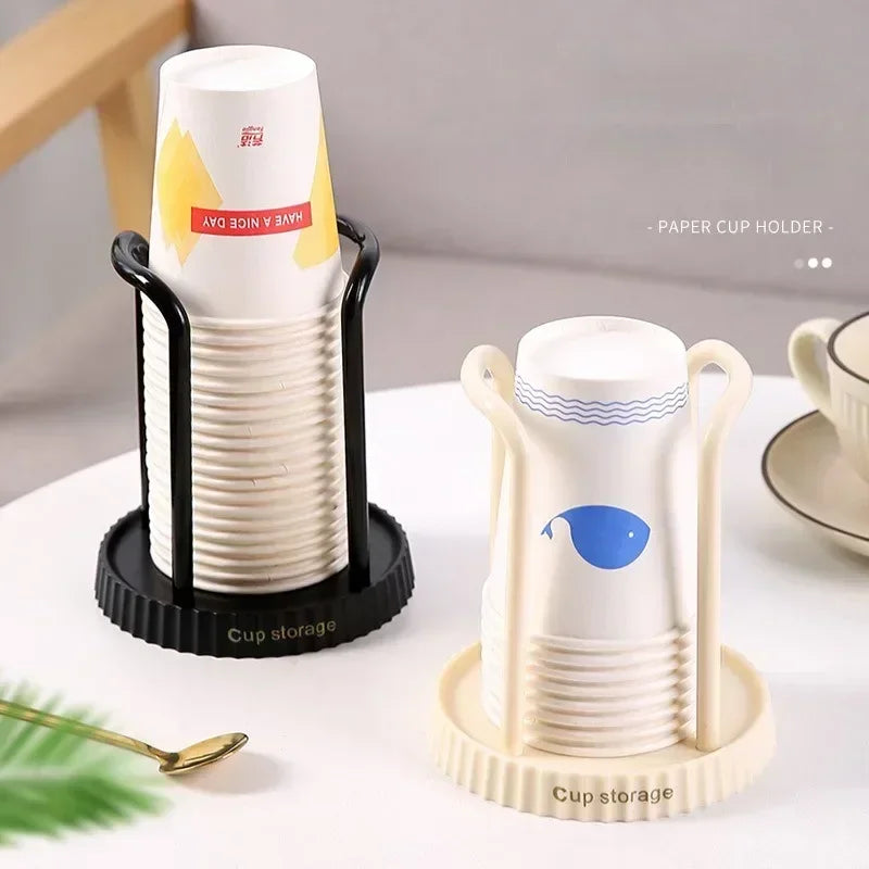Hemasa Kitchen Paper Cup Holder Disposables Cups Picker Multifunctional Desktop Cup Storage Rack Household Coffee Cup Holder for Home