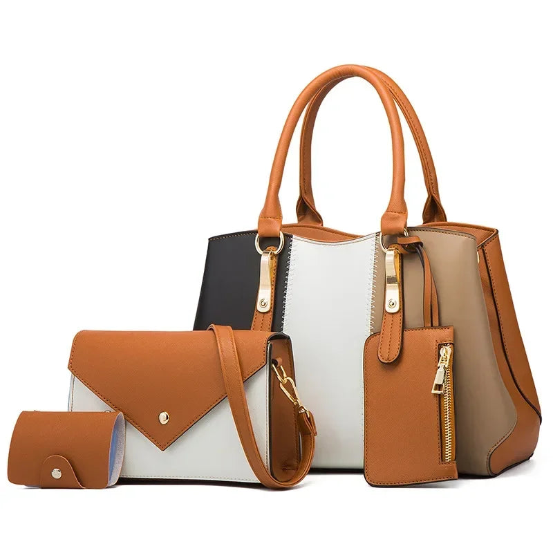 Hemasa  Women's Handbag / One-Shoulder/ Crossbody Bag/ Mother-in-Child/ Four-Piece Women's Bag