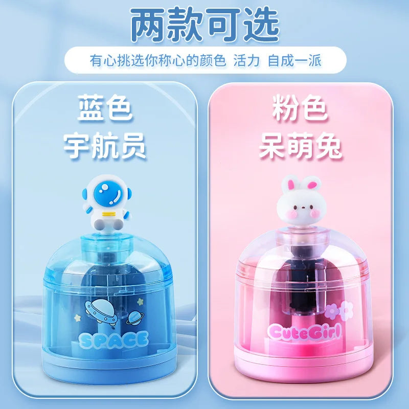 Cartoon Electric Pencil Sharpenerautomatic For Kids Student Stationery School Supplies Stationery Stationery Supplies School