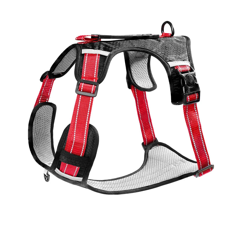 Reflective adjustable breathable harness for medium and large Labrador Shiba Inu dog harness French Bulldog large dog collar