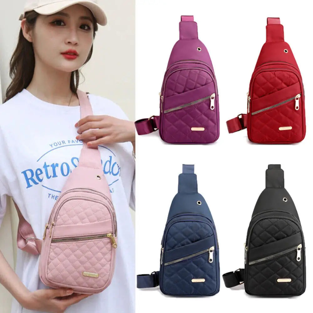 Multi-layer Large Capacity Womens Chest Backpack Waterproof Crossbody Bag Ladies Handbag Shoulder Bag Female Purse Travel Sports