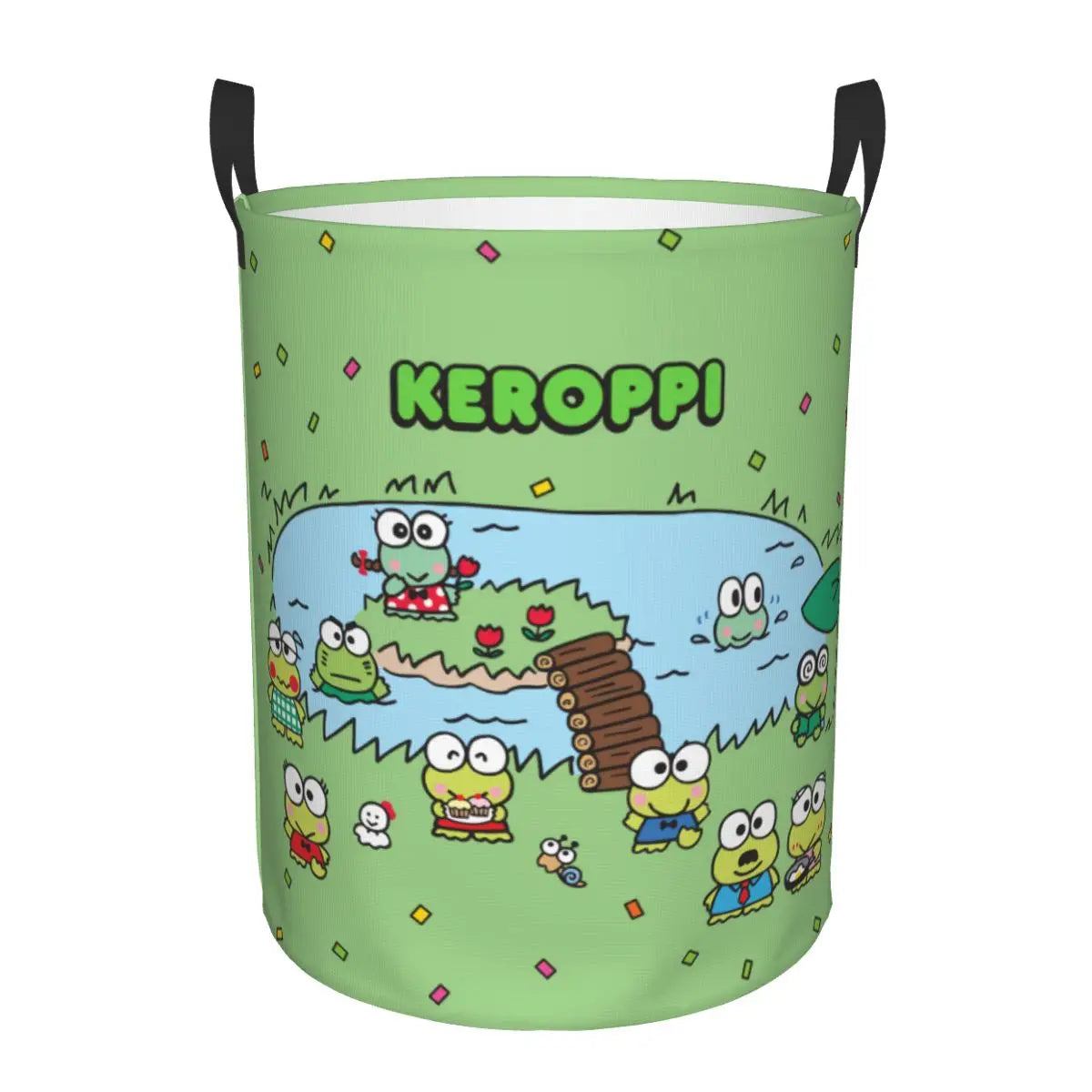 Tejesa Laundry Basket Foldable Large Capacity Clothes Storage Bin Big -eyed Frog Anime Baby Hamper