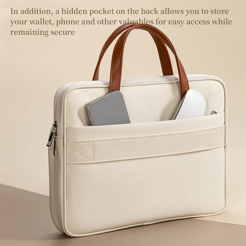 Tejesa Laptop Bag Women Slim Briefcase Notebook Carring Case for MacBook Air 13 Pro 14 M4 Huawei Matebook Lenovo Acer Xiaomi 15.6 inch