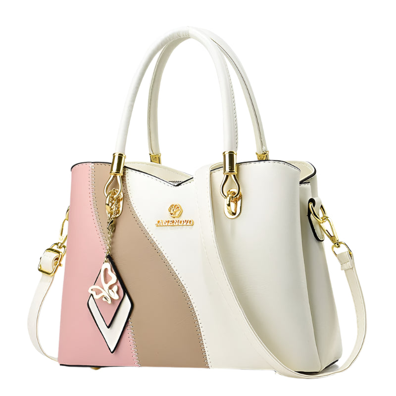 Hemasa  New Three Color Combination Women's Handbag Large Capacity Soft Leather Shoulder Bag