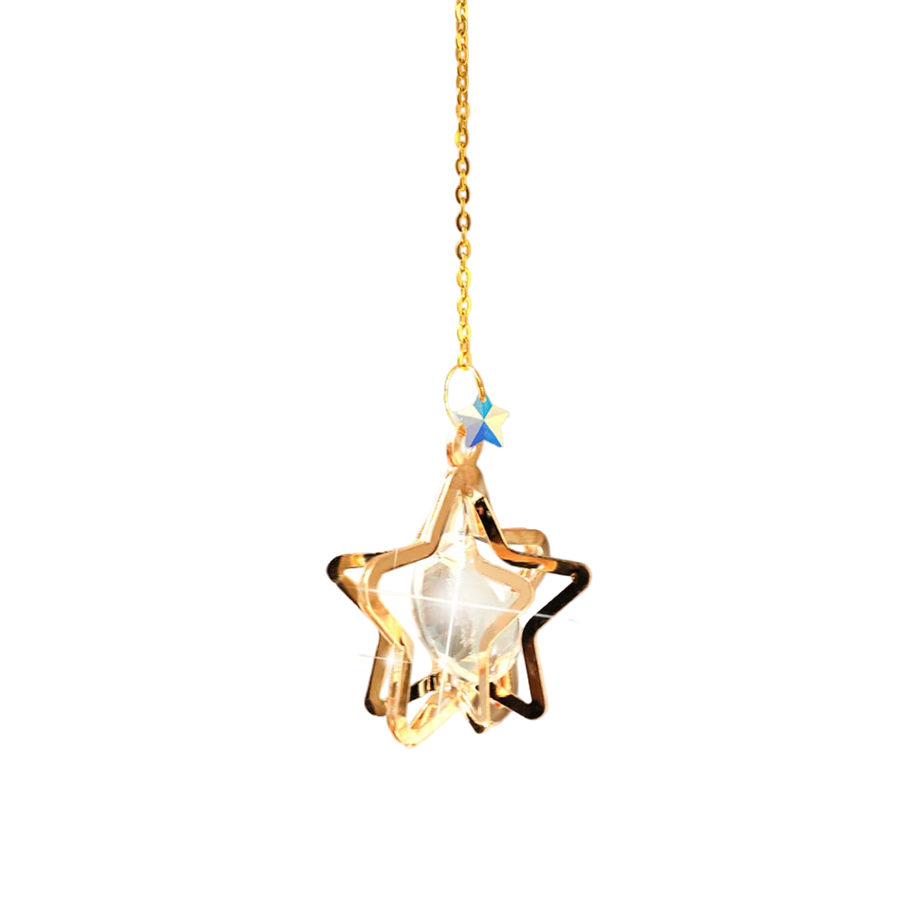 Hemasa Sun Prism Star Crystal Light Catcher Gardening Decoration Suncatcher Rainbow Outdoor Sun Catchers Window Yard Crystal Home Decor