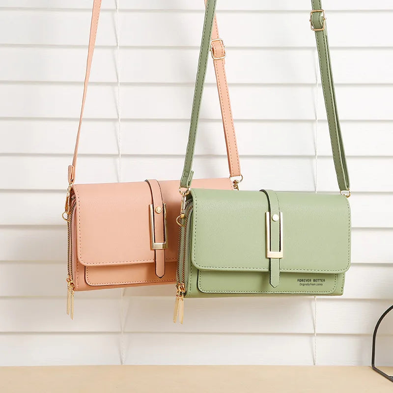Multifunctional Women Wallet Crossbody Cell Phone Purse Shoulder Messenger Bag Ladies Coin Purse Card Holder Key Clutch Handbag
