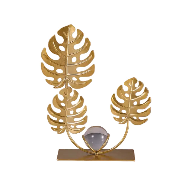 Hemasa Geometric Metal Figurines/ Crystal Ball Model Decorative Crafts/Living Room Desktop Ornaments/ Home Decorati