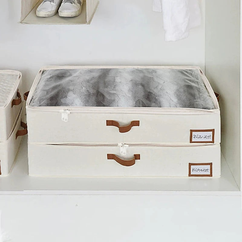 Foldable Under Bed Storage Containers with Clear Window Underbed Toy Organizers Clothing Storage Bags Closet Storage Bins