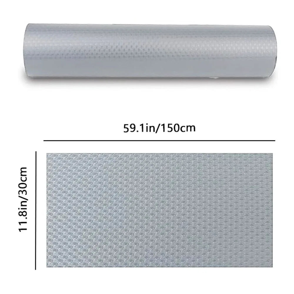 Tejesa 30x130CM Non-Adhesive Kitchen Cabinets Shelf Liner Non-slip Waterproof Drawer Liners for Cupboard Dresser Bathroom Kitchen