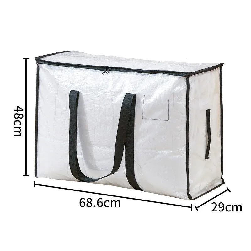 Tejesa  2PCs Transparent storage bag, cotton quilt, clothing moving bag, large capacity waterproof and moisture-proof quilt organizing bag