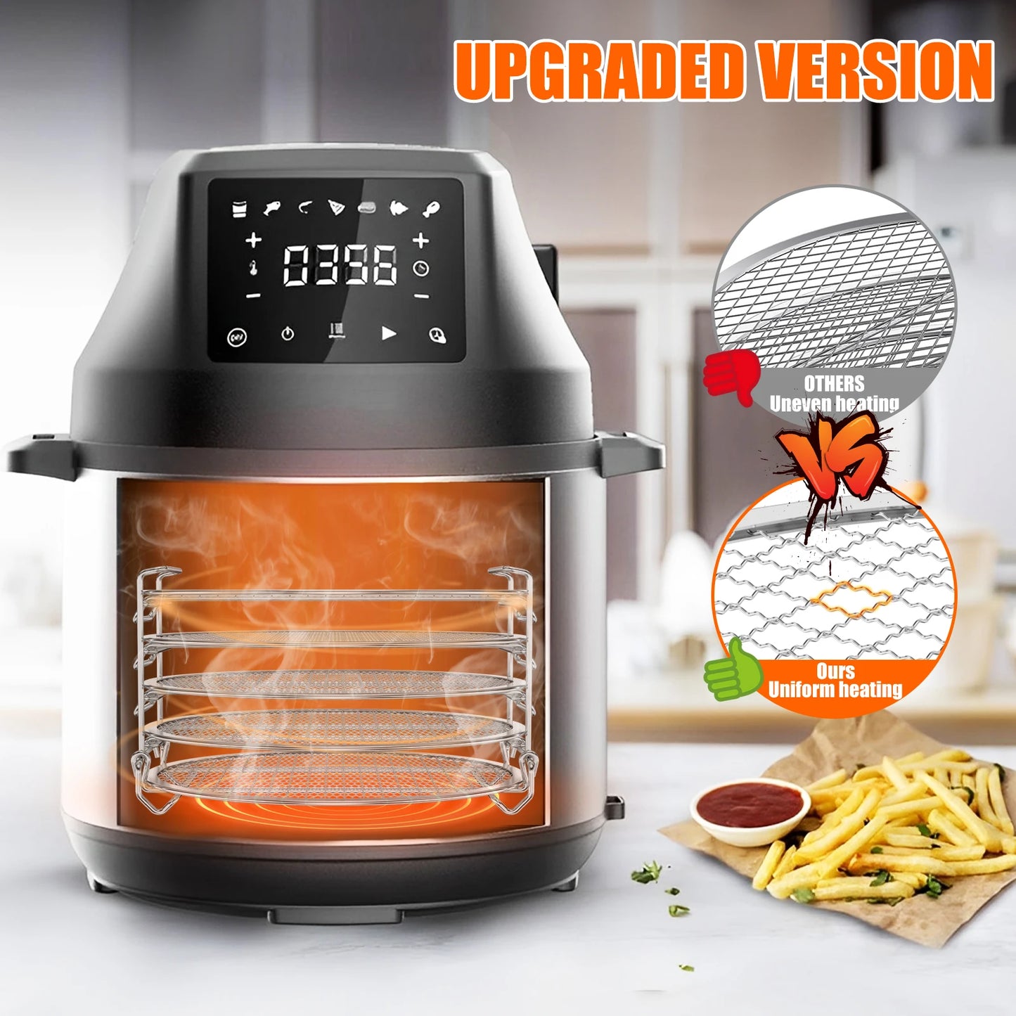 Air Fryer Dehydrator Rack Stainless Steel Grilling Stackable Steamer Stand Fruit Meat Dehydration Racks Cooking Kitchen Tools