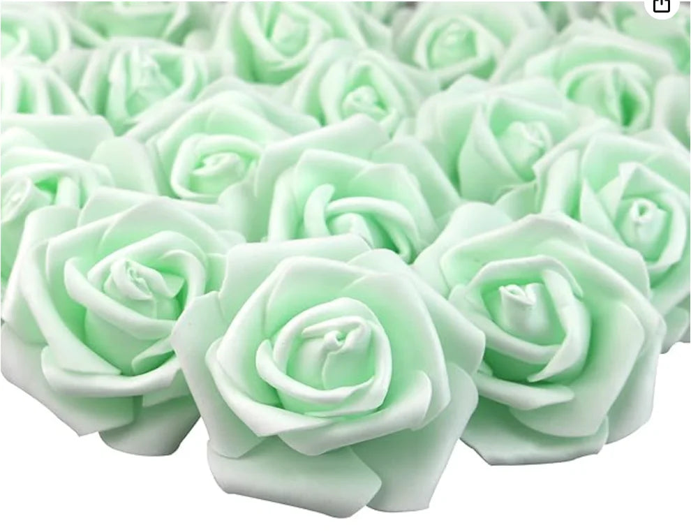 10/20/50Pcs Artificial Foam Rose Flowers PE Fake Flower for Home Room Dceor Wedding Party Halloween Thanksgiving Christmas Decor