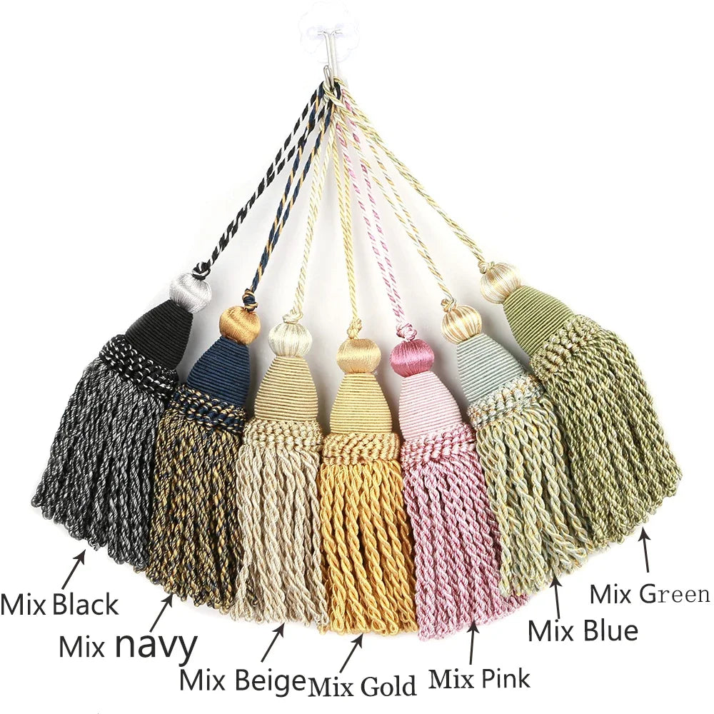 4 & 2Pack Tassel Key Tassel with Loops Handmade Twisted Tassel Craft DIY Accessories for Home Decoration Tassels for Crafts