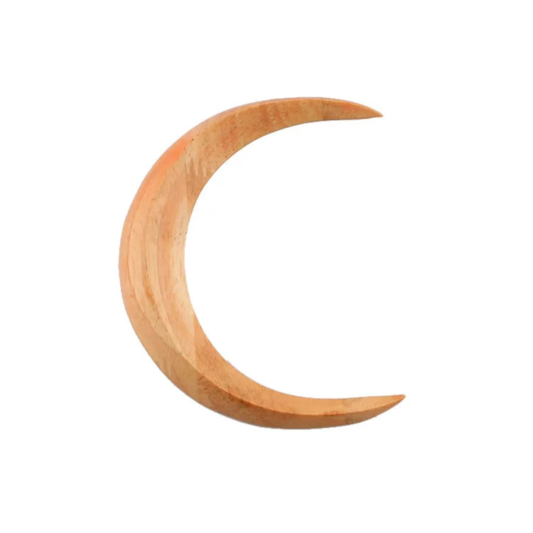 Hemasa Carved Crescent Moon Wooden Hair Stick for Women