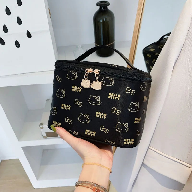 MINISO Cute Makeup Bags with Hello Kitty Accesorios Nylon Waterproof Luxury Brand Make Up Pouch Fashion Trend Cosmetic Bag