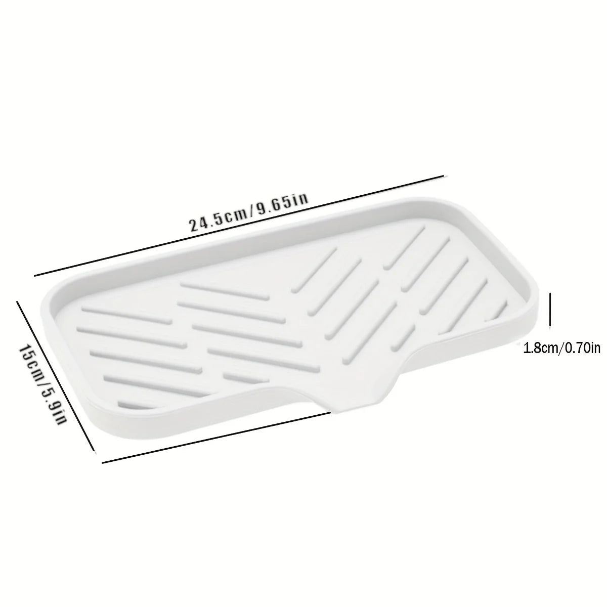 Hemasa Sink Silicone Tray With Drain Soap Sponge Storage Holder  /Sink Scrubber Brush Soap Storage Rack Kitchen Organizer