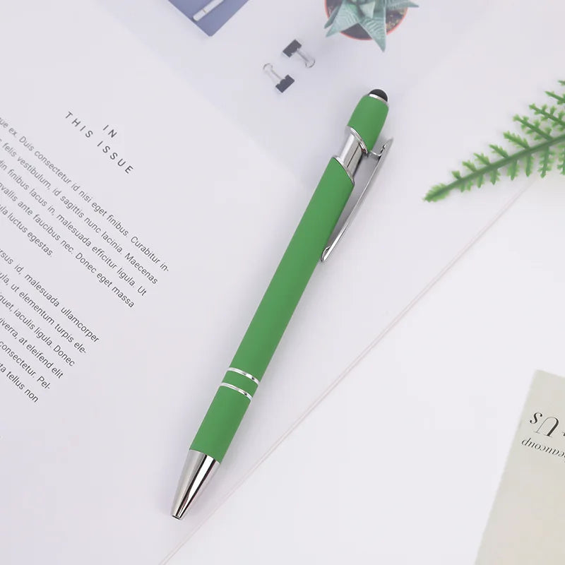 Push Action Meiji Pen Aluminum Rod Pen Spray Adhesive Ballpoint Pen Writing Special Touch Screen Stylus Capacitive Pen