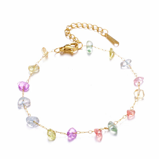 Hemasa Stainless Steel  Natural Stone Bracelet For Women  / Girls