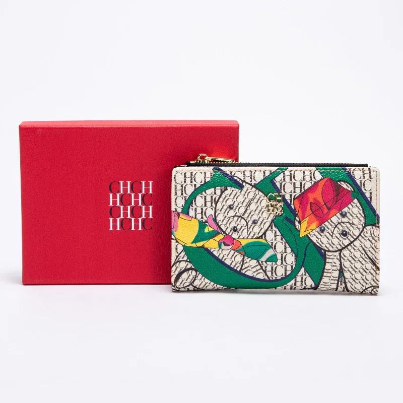 CH New Fashion Simple Card Holder Bag Luxury Brand Printed Women's Long Wallet Vintage Classic PVC Material 2025