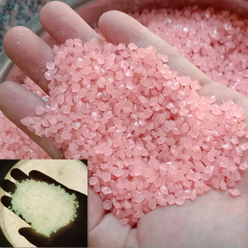 1000 Pcs Glow Sand Glow In Dark Stone Pebble Garden Yard Outdoor Lawn Decoration Fish Tank Aquarium Home Diy Decor 3-5mm