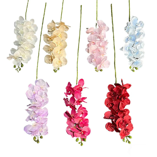 3D Silk Butterfly Orchid Artificial Flower Branch Home Vase Table Decor Wedding Outdoor Garden Bride Bouquets DIY Wreath Gift