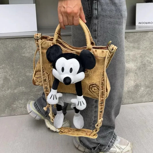 Disney Purses and Handbags Mickey Dolls Shoulder Bag High-capacity Crossbody Bags for Women Cute Cases Korean Fashionable Pouch