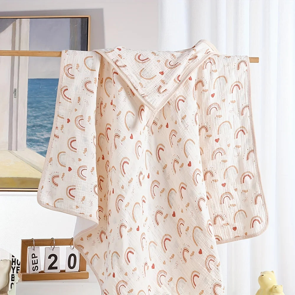 Tejesa 2Pcs New 100% Cotton Breathable Baby Swaddle Blanket Newborn Bath Towel Infant Quilt