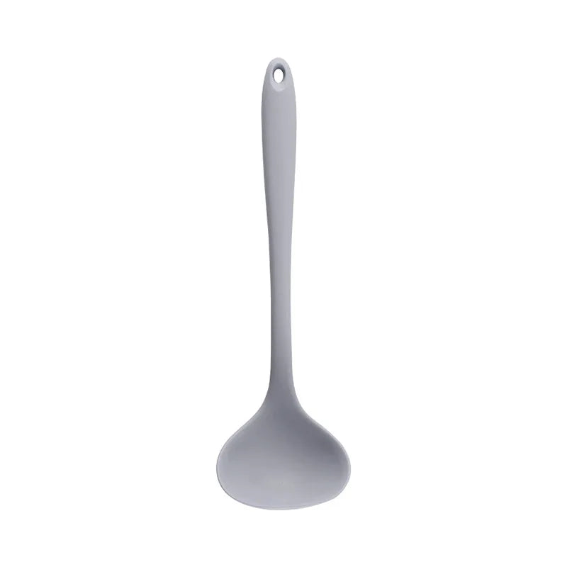 Hemasa Long Handle Silicone Soup Spoon Large Ramen Noodles Tablespoons Hot Pot Porridge Ladle Scoop Kawaii Japanese Kitchen Utensils