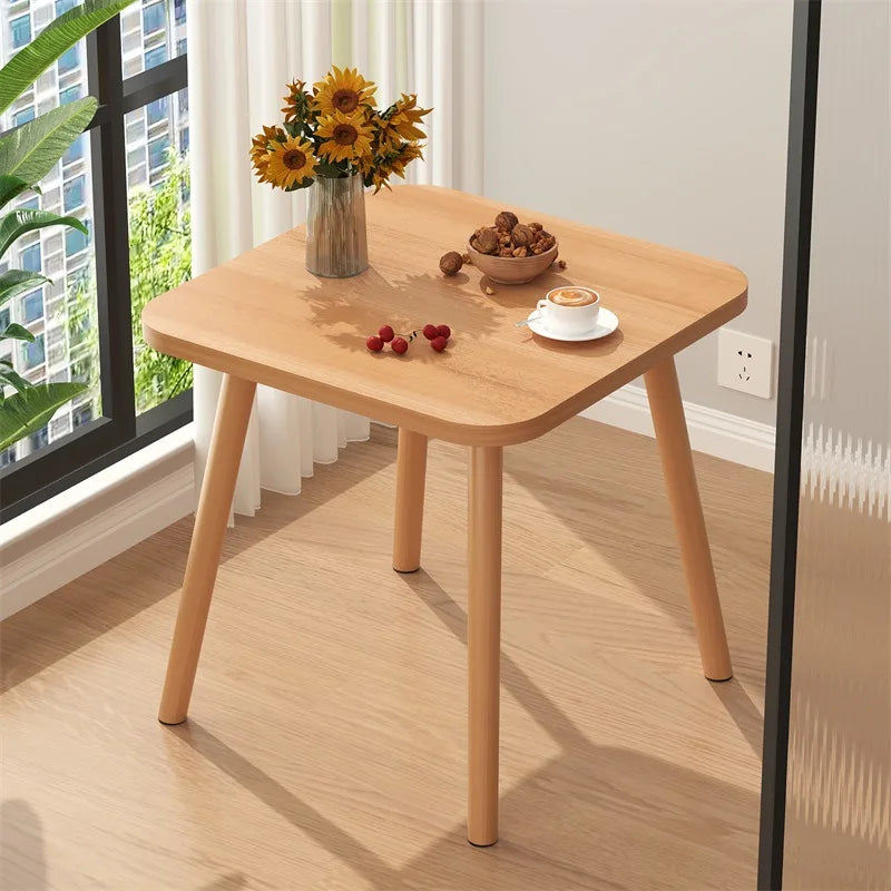 Formwell 50*50cm square Side Table Wooden Small coffee table for Living Room Bedroom and Balcony easy assemble Solid wood legs